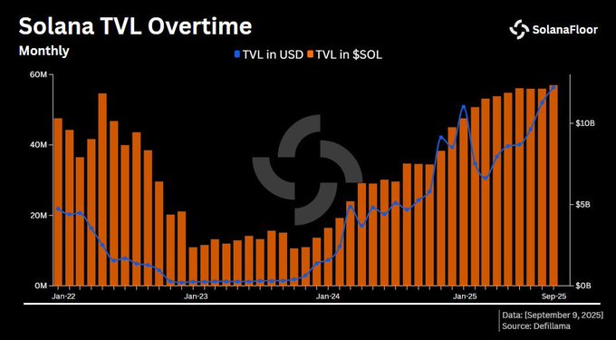


🚀 UPDATE : Le DeFi TVL de Solana atteint un nouvel ATH à $12,2B !
